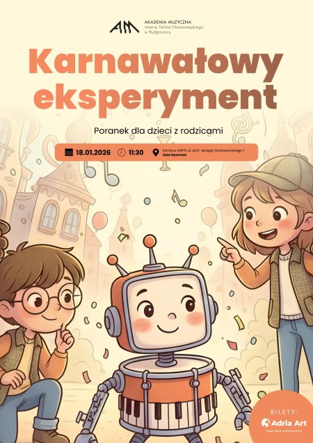 Poranek muzyczny dla dzieci z rodzicami - Karnawałowy Eksperyment